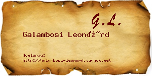 Galambosi Leonárd névjegykártya
